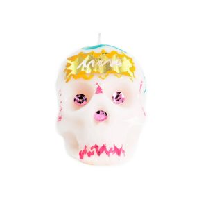 Vela Decorativa Calavera Mexicana de Cera de Soya Artesanal